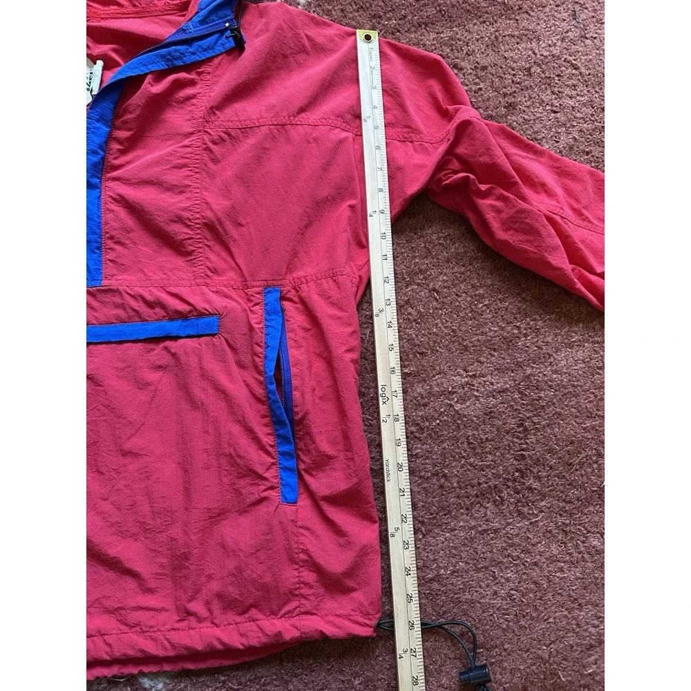 Vintage REI Windbreaker Pullover Red Blue L Large 90s Nylon Lightweight Packable